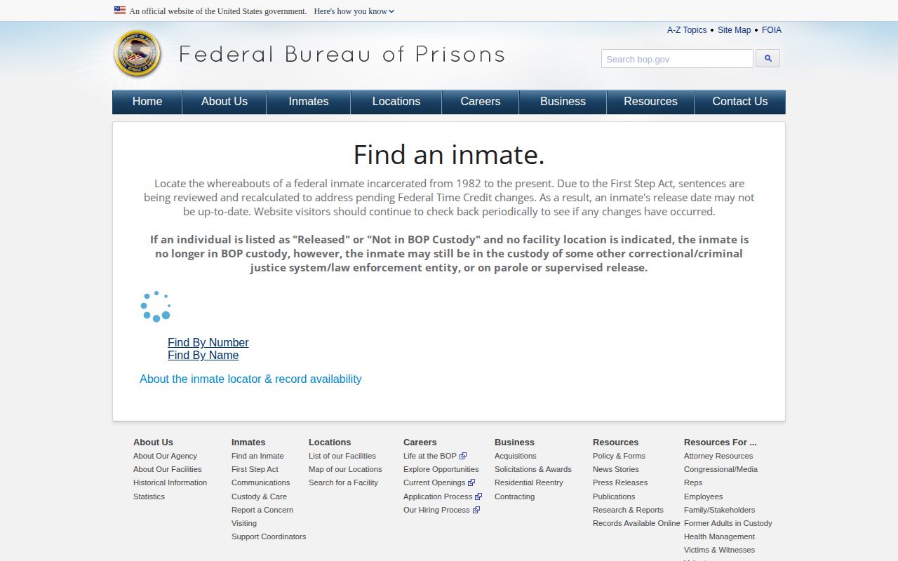 Gordon County federal custody locator without public booking photos